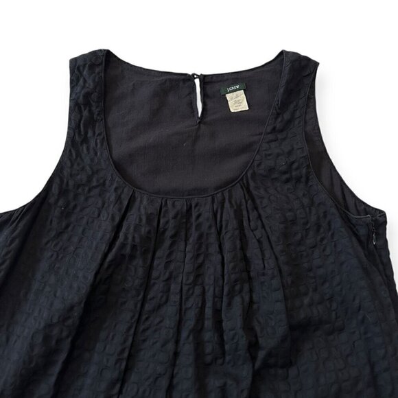 J. Crew Black Cotton sleeveles mini dress, Size L - Picture 5 of 10